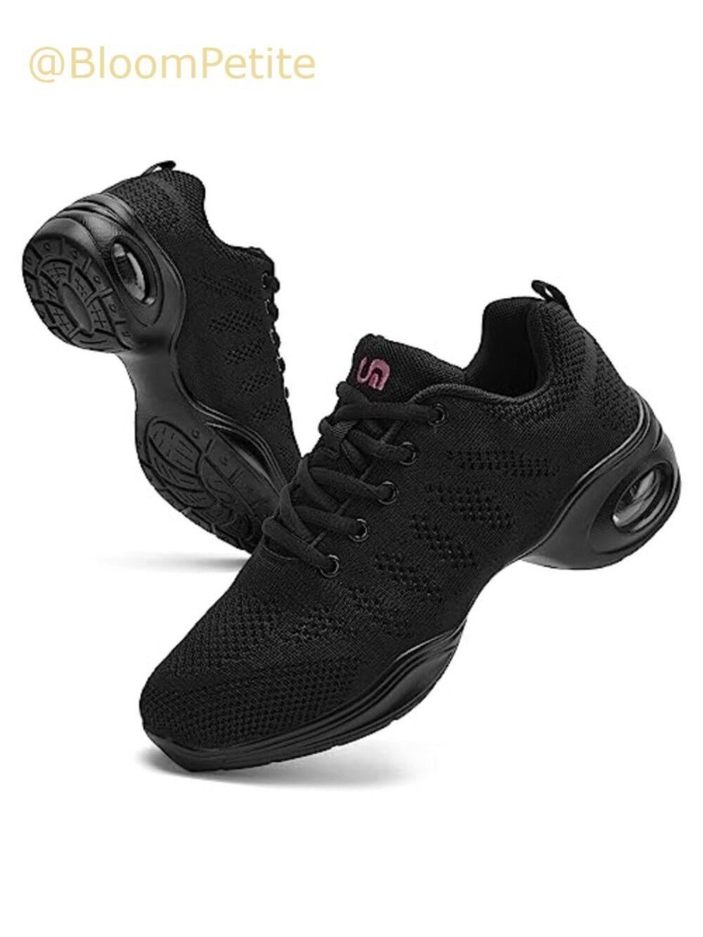 Women's Lace-Up Jazz Dance Sneakers Mesh Platform Air Cushion Ballet Shoes